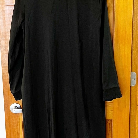 Babette Black / Blue Reversible Hooded Trench Coat Sz XL / 1X Packable Snap - Picture 6 of 12